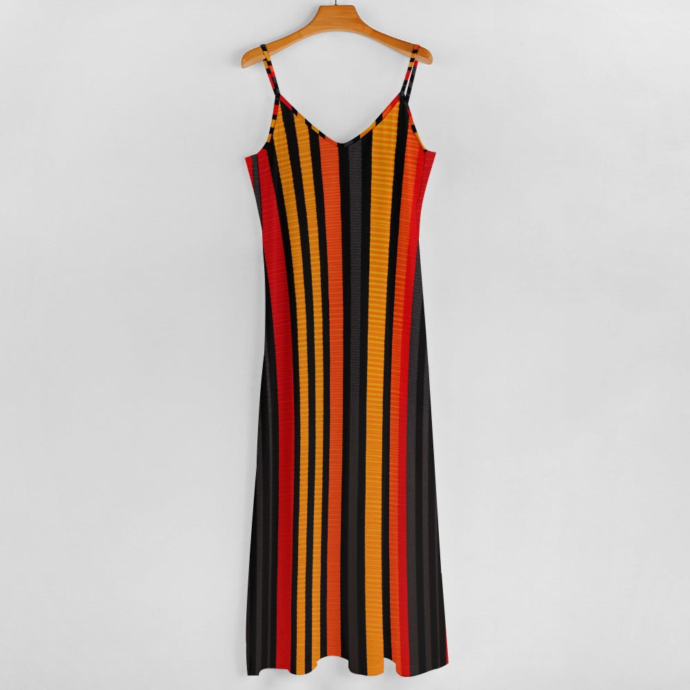 Retro Stripe Maxi Dress - Bold & Elegant