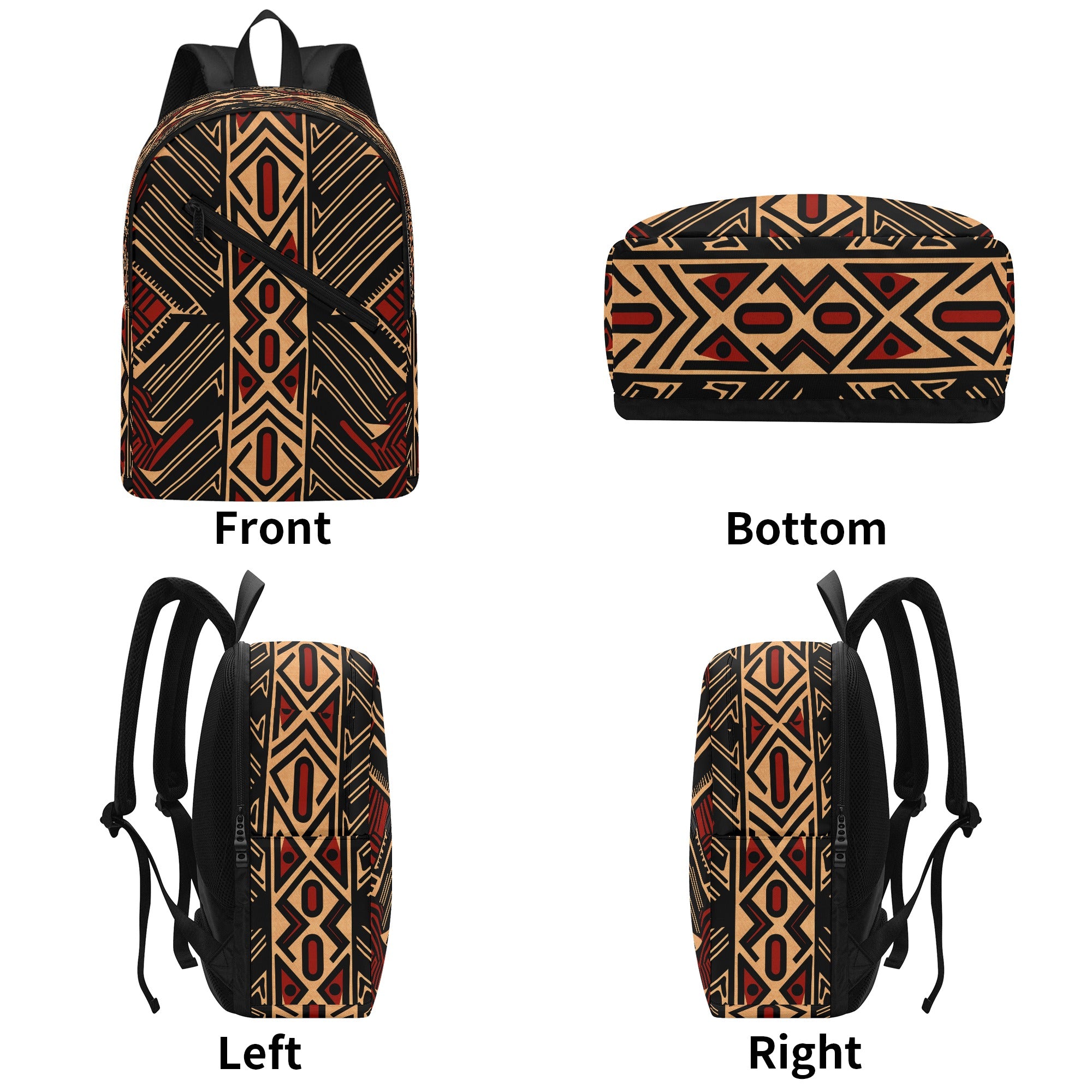 African Bògòlanfini Art Backpack - Stylish & Durable
