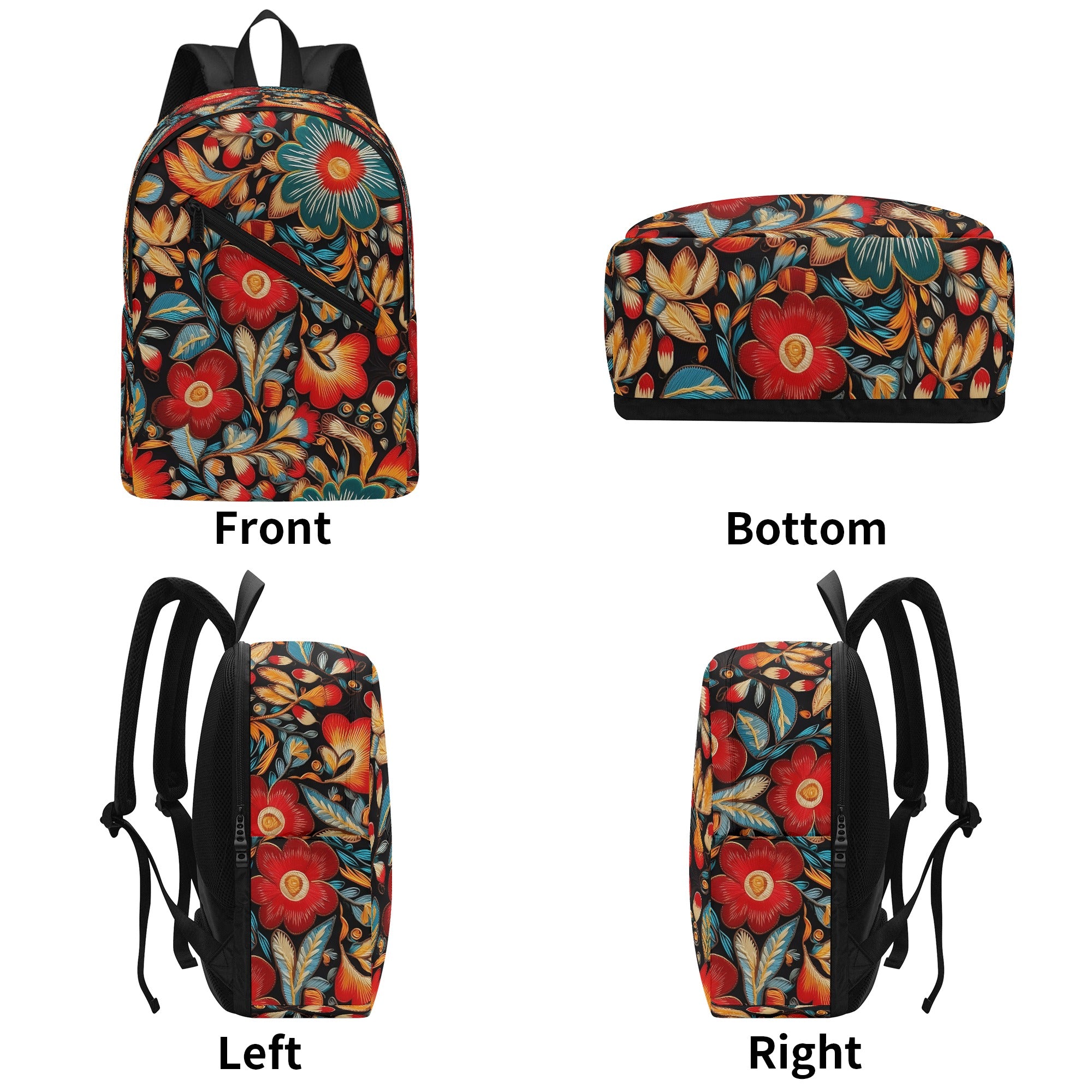 Vibrant Indian-Inspired Floral Backpack