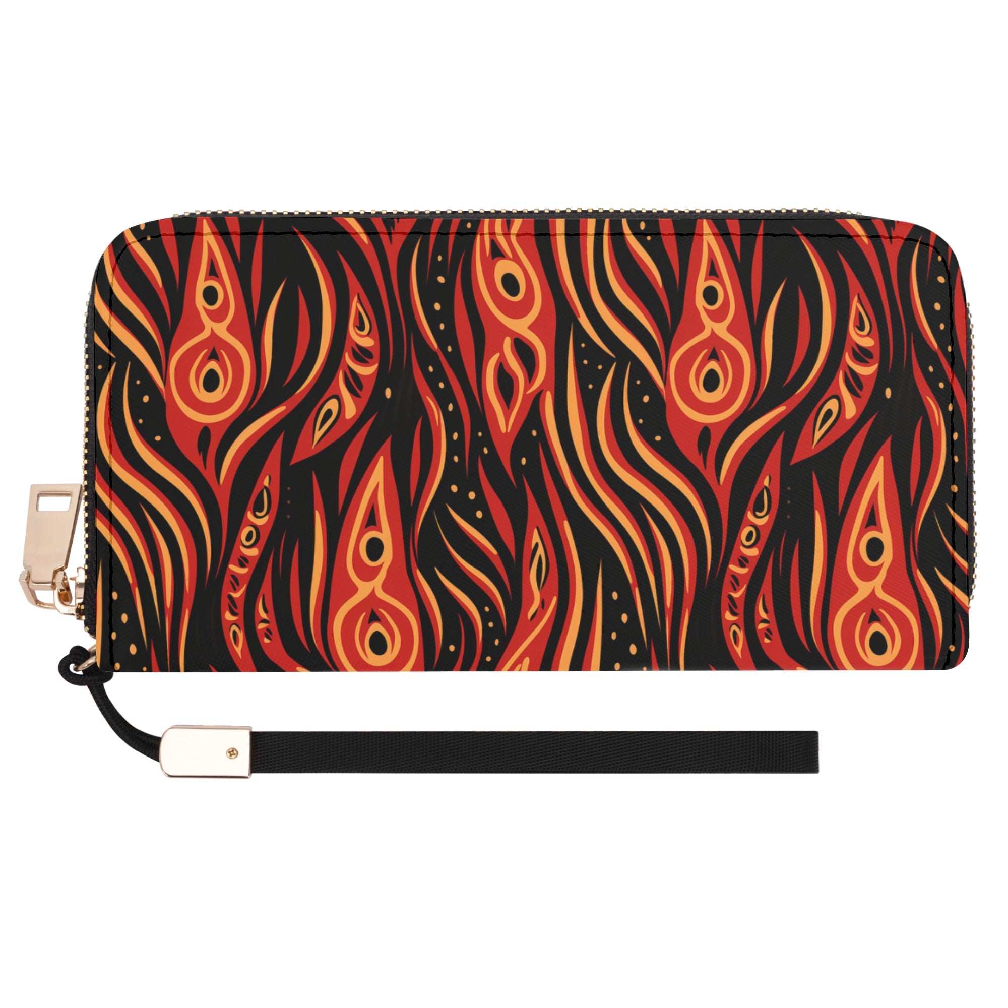 Vibrant Flame Artistry Wallet