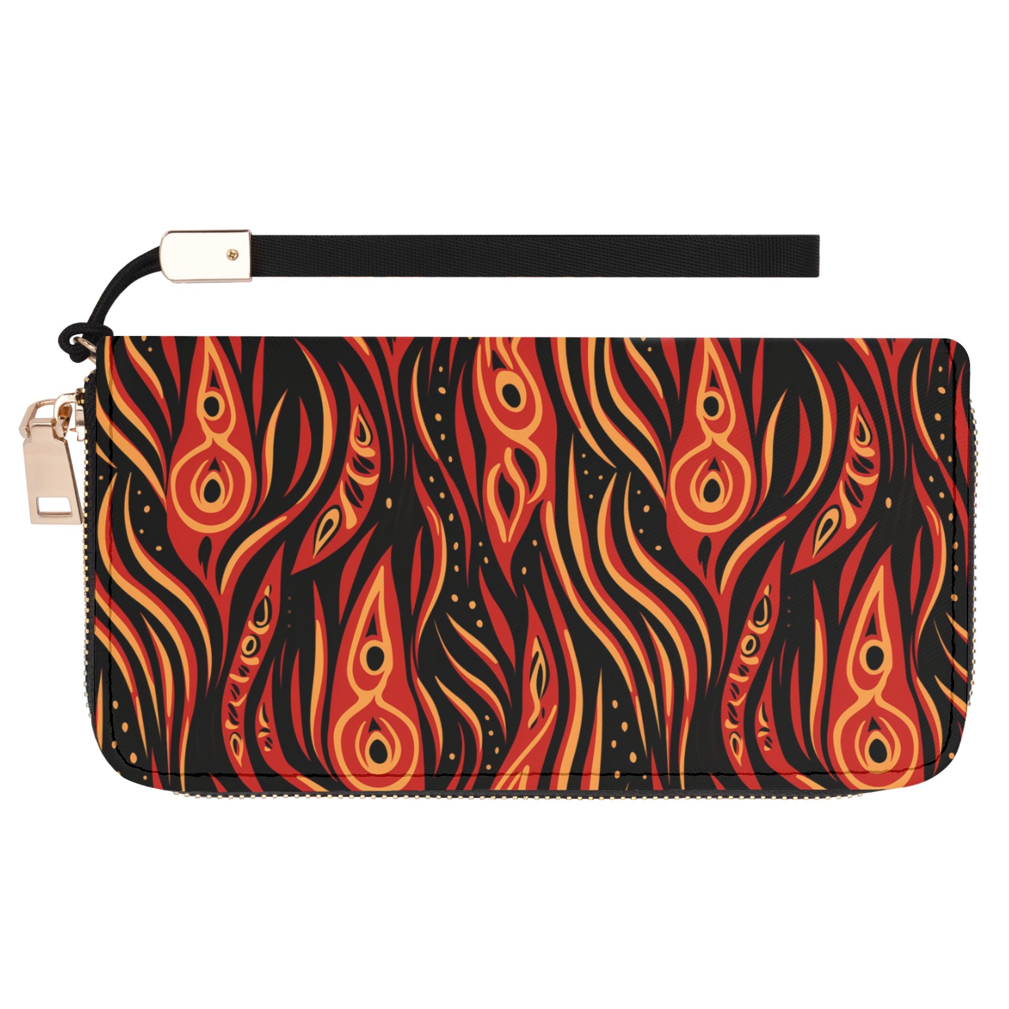 Vibrant Flame Artistry Wallet
