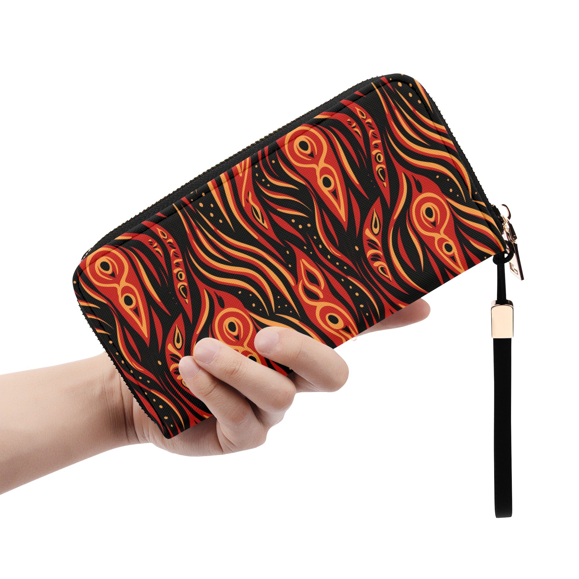 Vibrant Flame Artistry Wallet