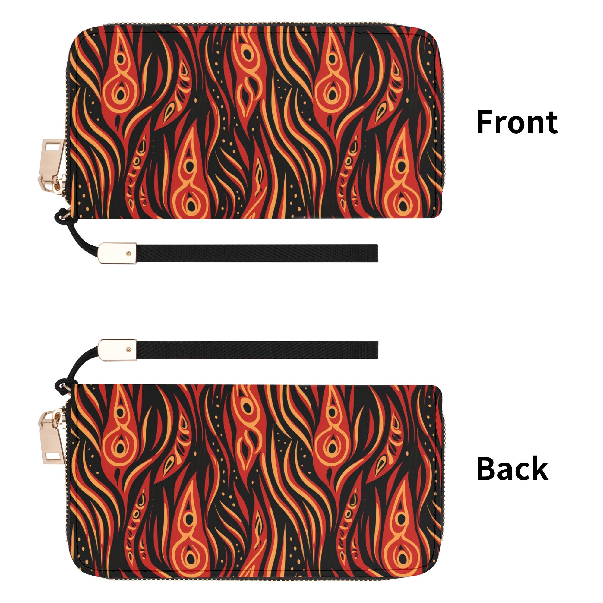 Vibrant Flame Artistry Wallet