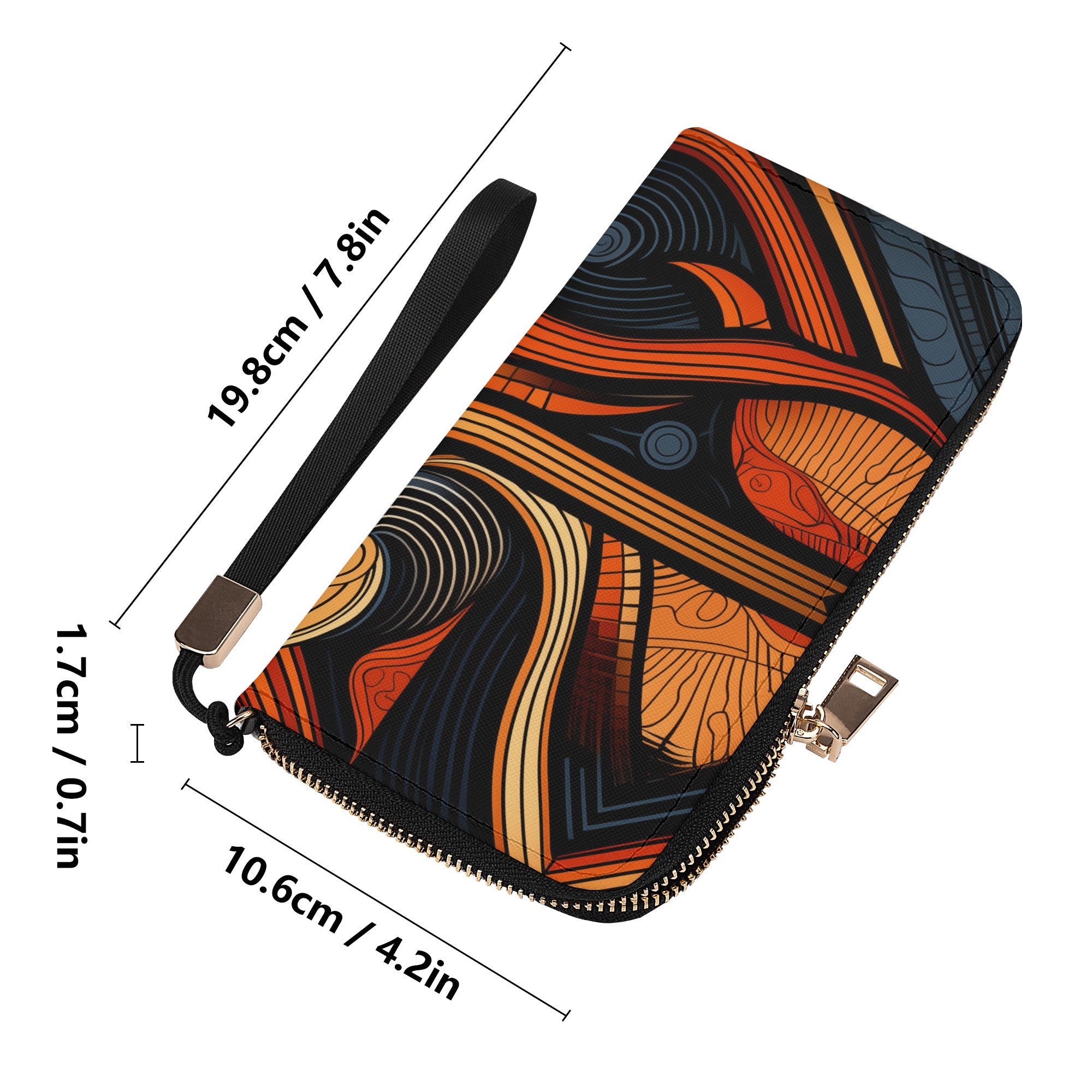 Tribal Artwork Full-Zip Wallet