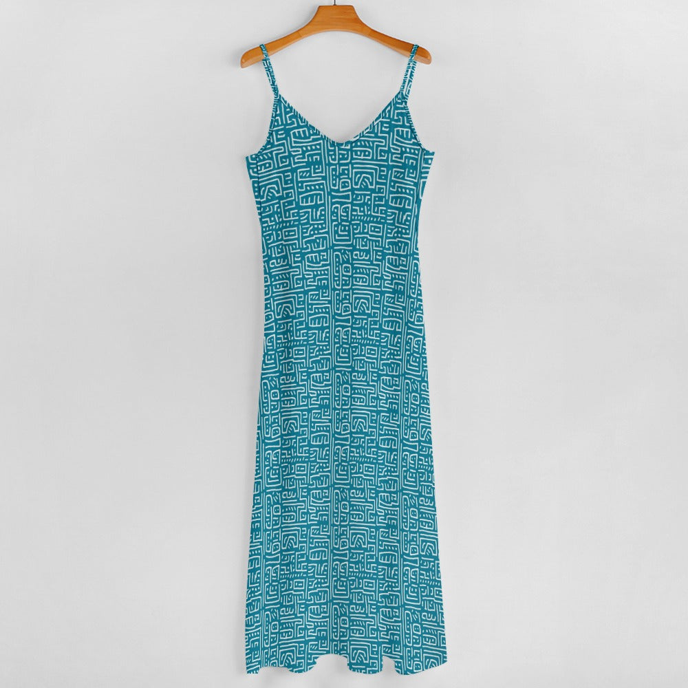 Aqua Maze Maxi Dress - Relaxed & Trendy