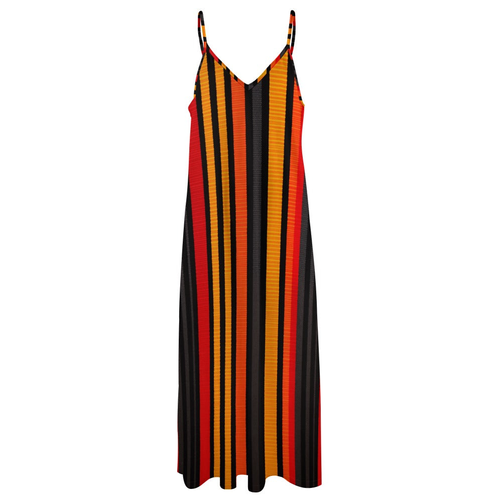 Retro Stripe Maxi Dress - Bold & Elegant