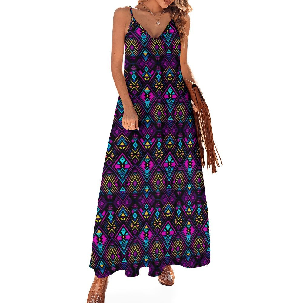 Neon Geo Maxi Dress - Lively & Light