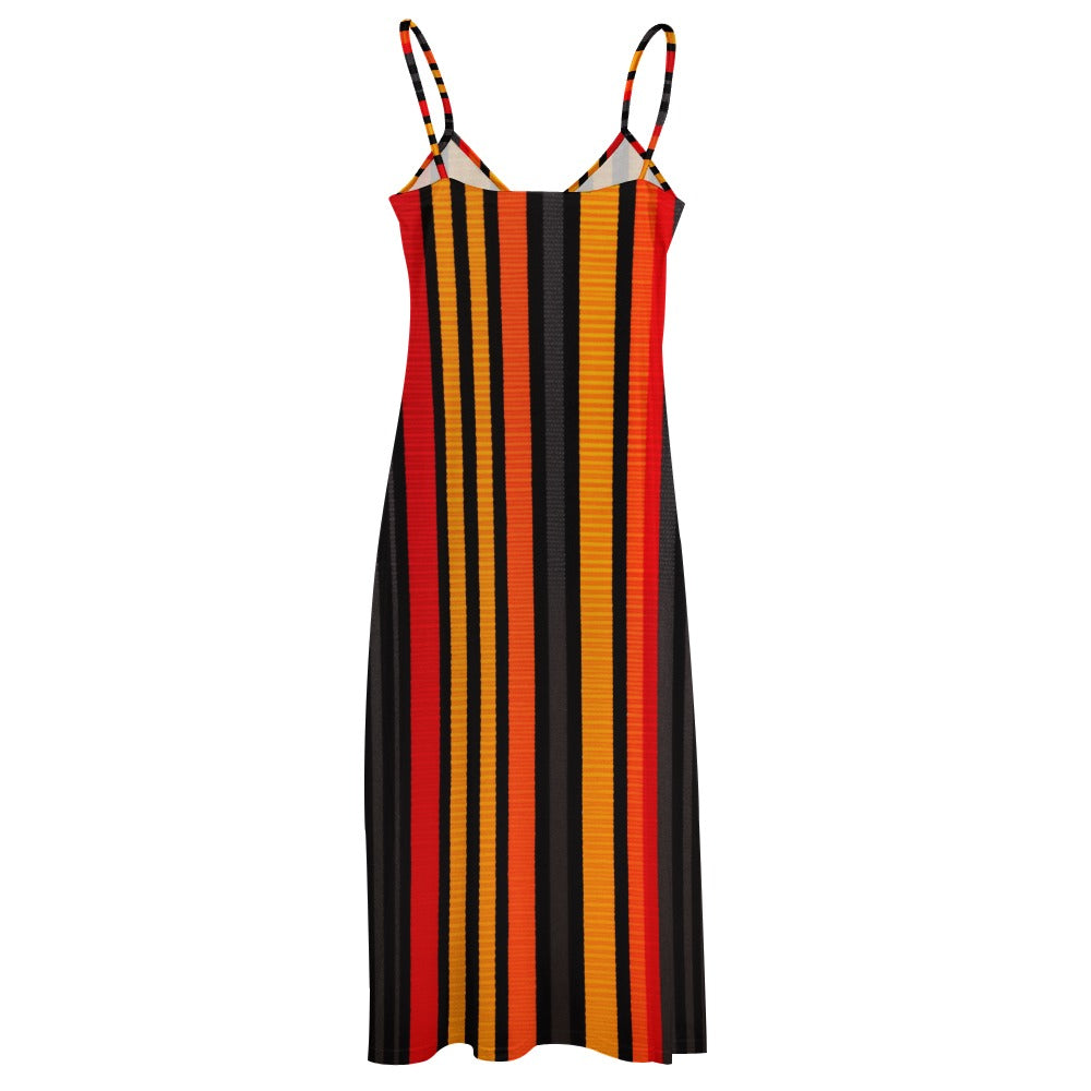 Retro Stripe Maxi Dress - Bold & Elegant