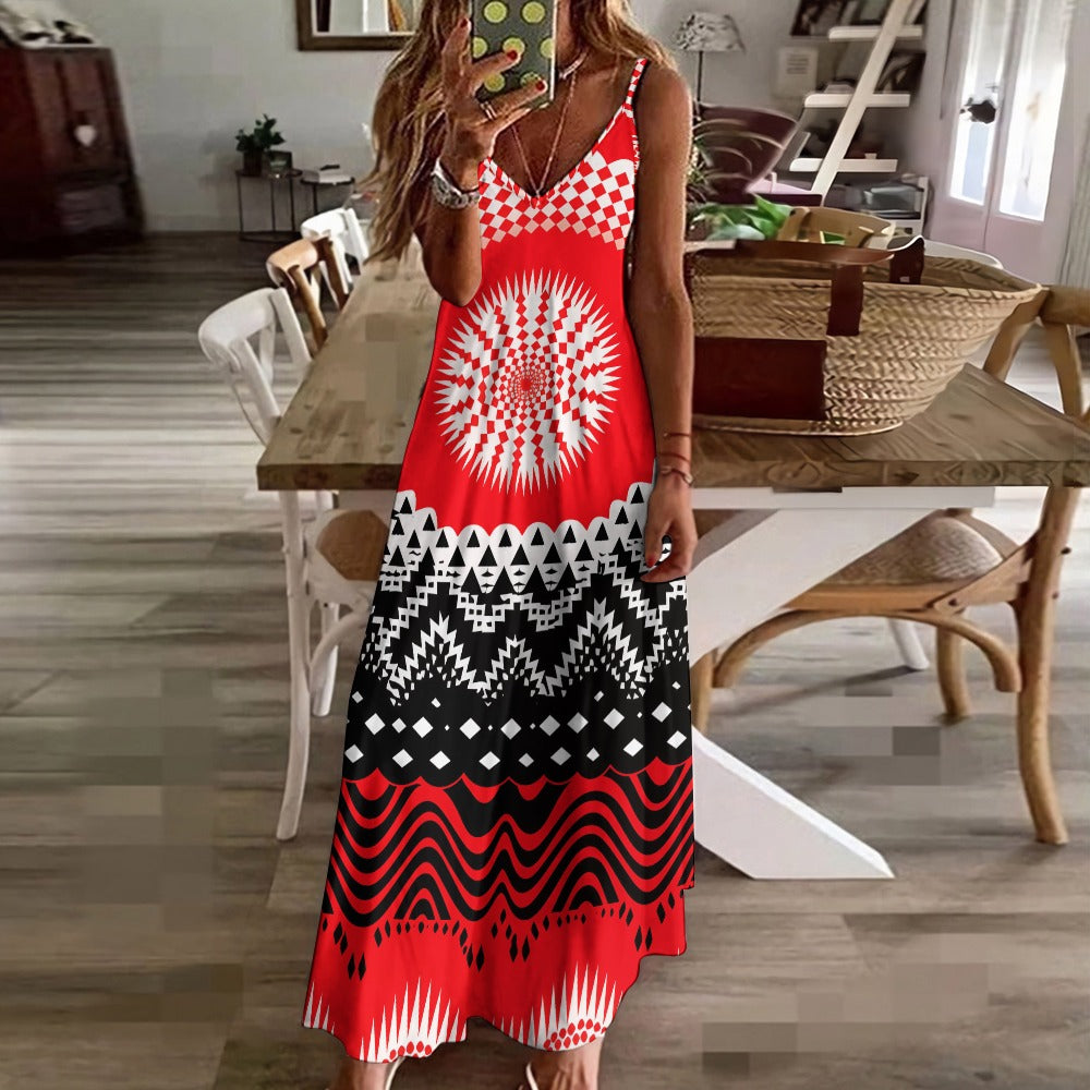 Sunburst Aztec Maxi Dress - Bold & Beautiful