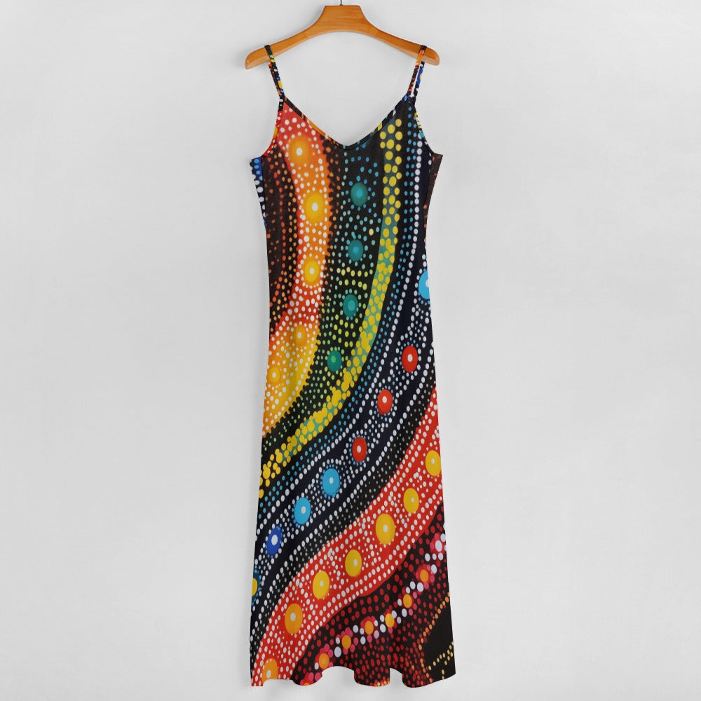 Dot Art Maxi Dress - Colorful & Flowy