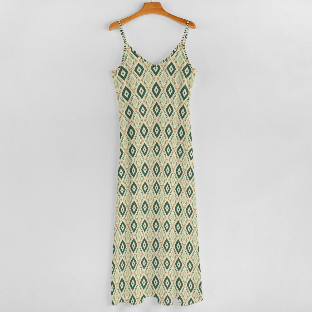 Boho Diamond Maxi Dress - Relaxed & Chic