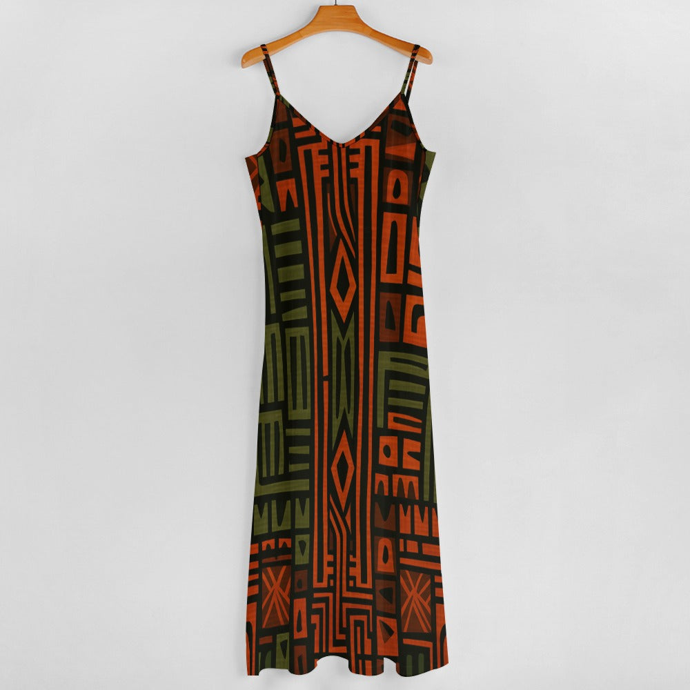 Ethnic Print Maxi Dress - Bold & Fluid