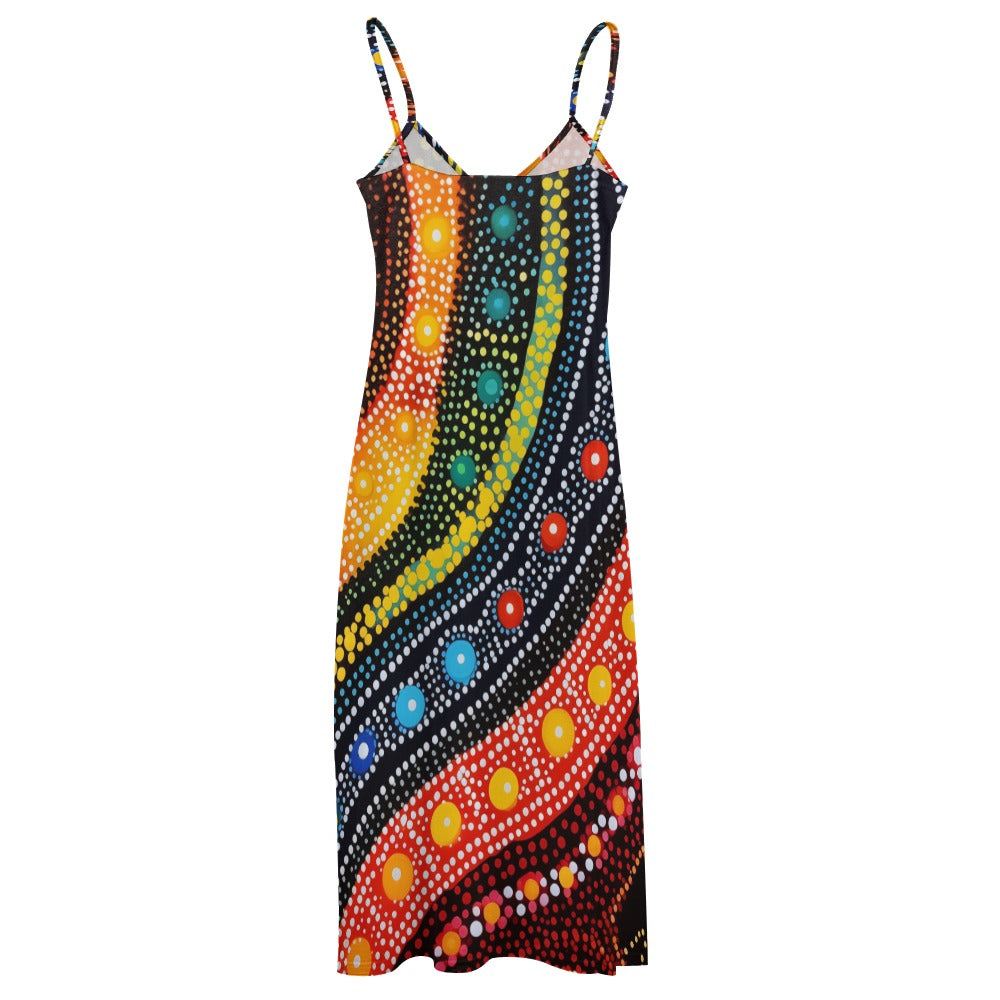 Dot Art Maxi Dress - Colorful & Flowy