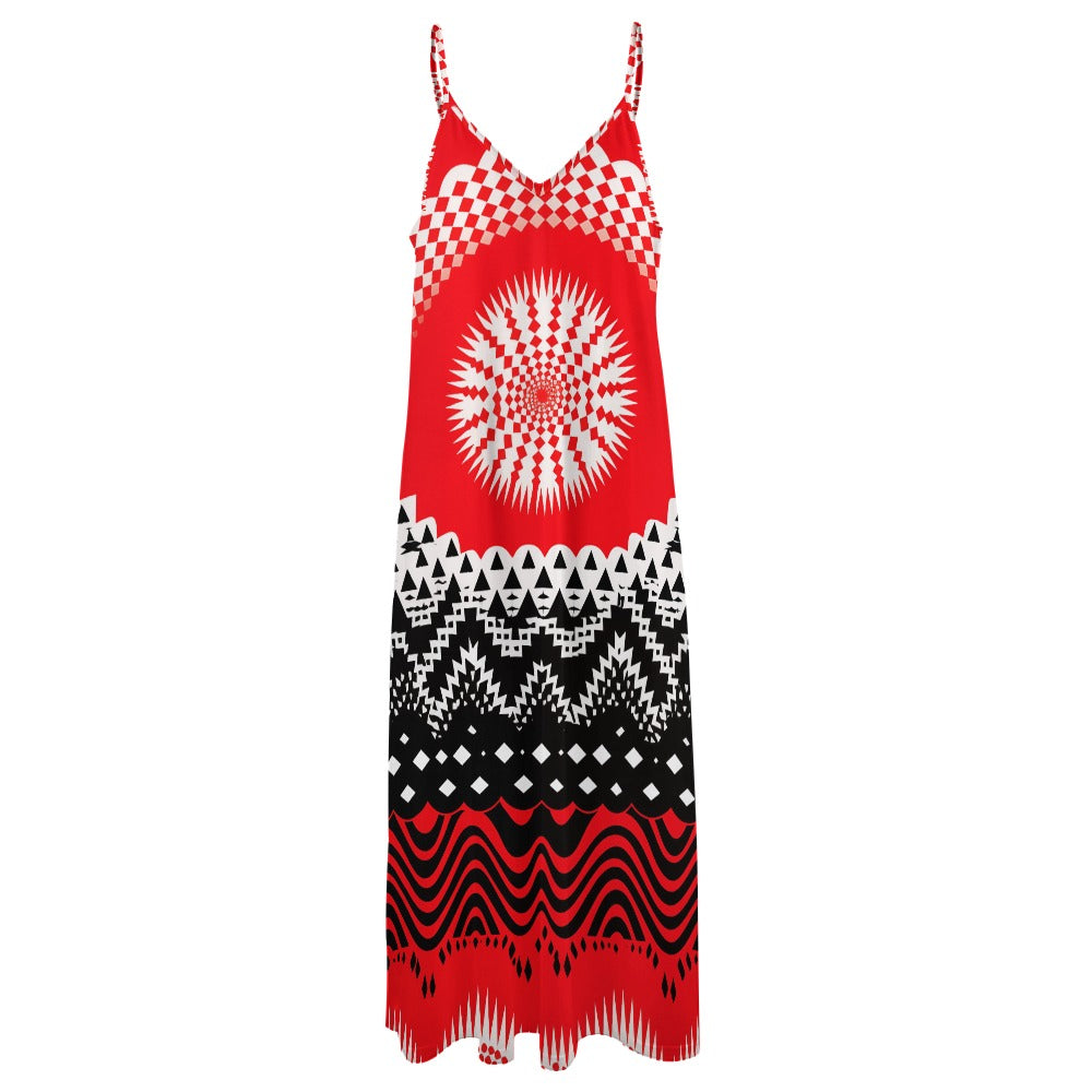 Sunburst Aztec Maxi Dress - Bold & Beautiful