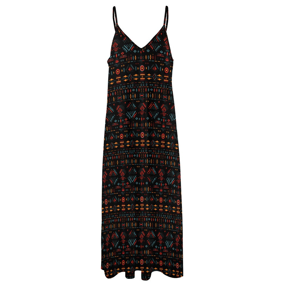 Tribal Trend Maxi Dress - Casual Elegance