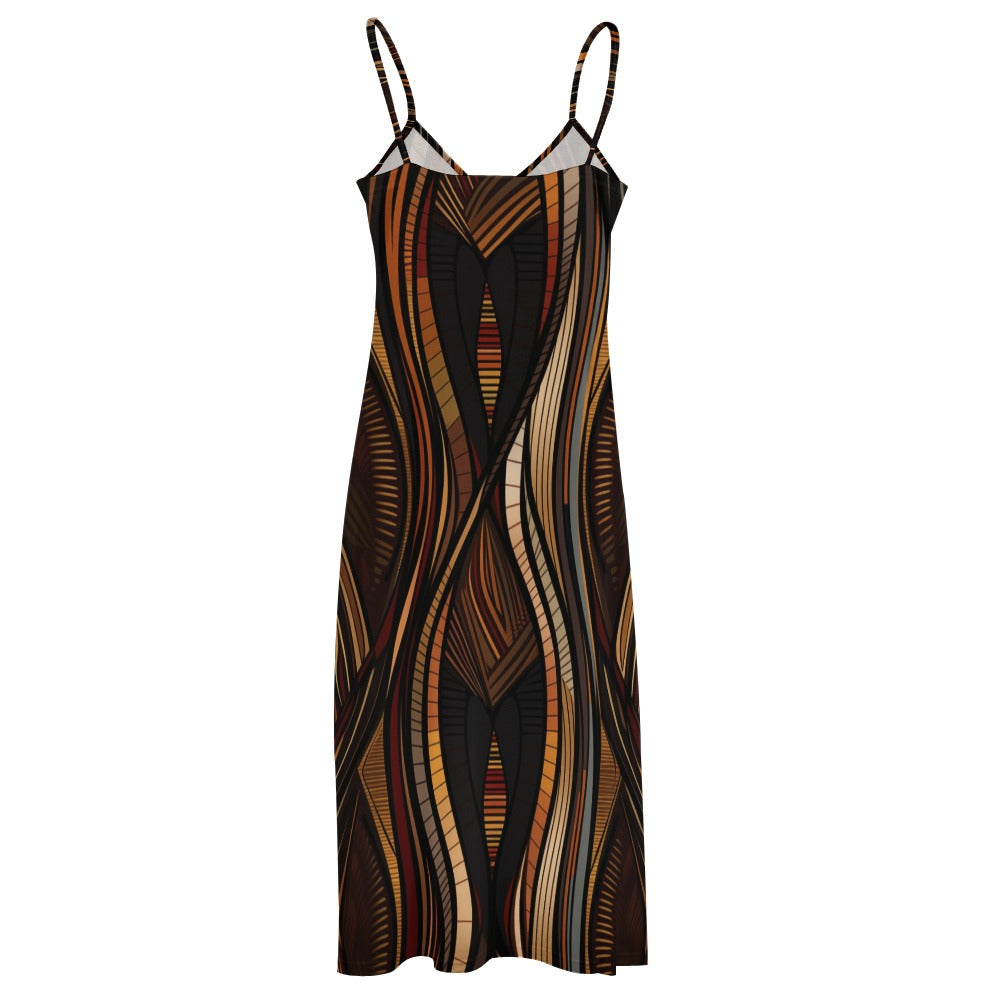 Earthy Waves Maxi Dress - Flowy & Chic