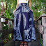 Boho Elephant Mandala Wrap Pants – Lightweight Rayon Tie Pants