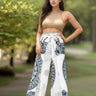 Boho Elephant Mandala Wrap Pants – Lightweight Rayon Tie Pants
