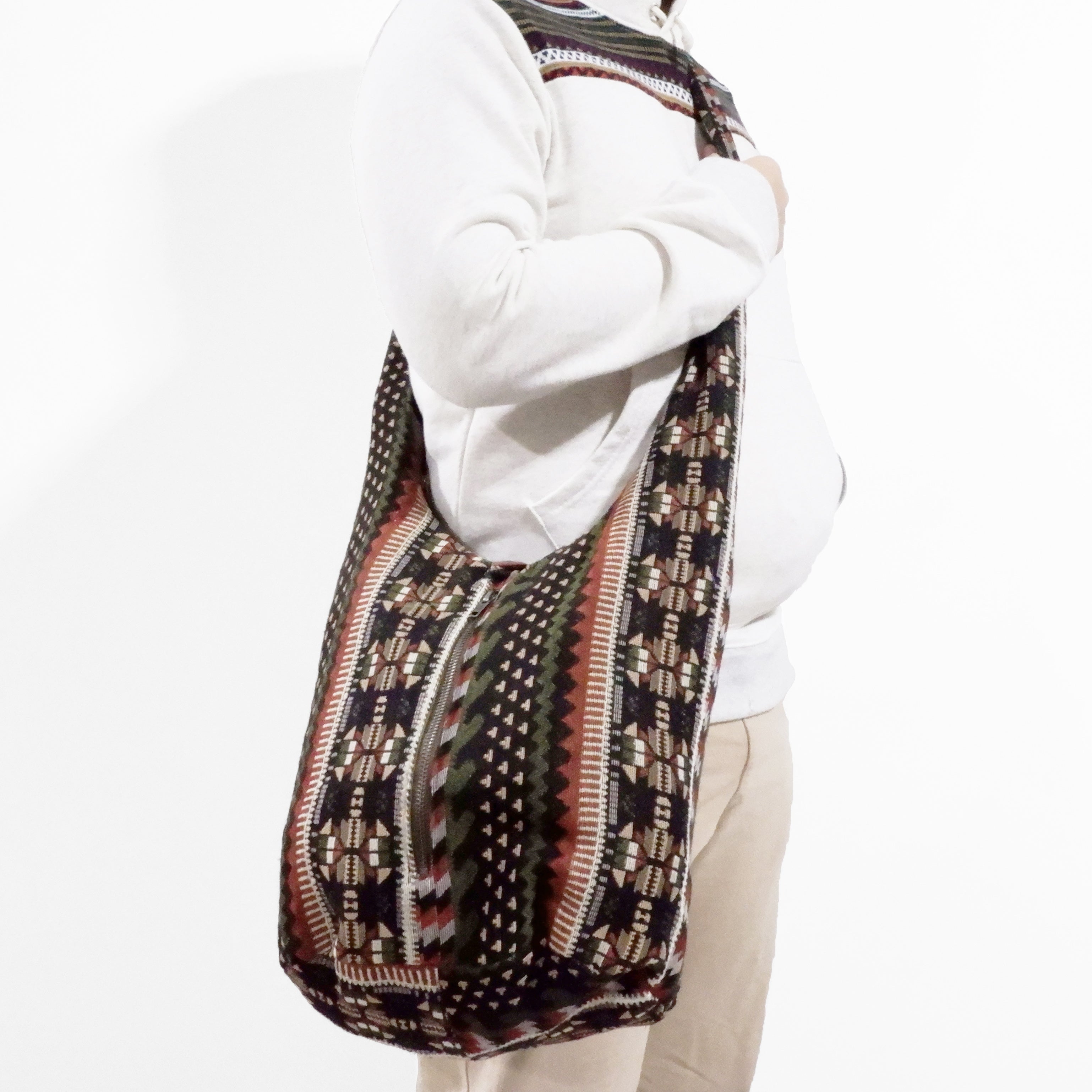 Aztec-Print Tribal Crossbody Bag: Durable, Sustainable & Fashion-Forward - hippiealley
