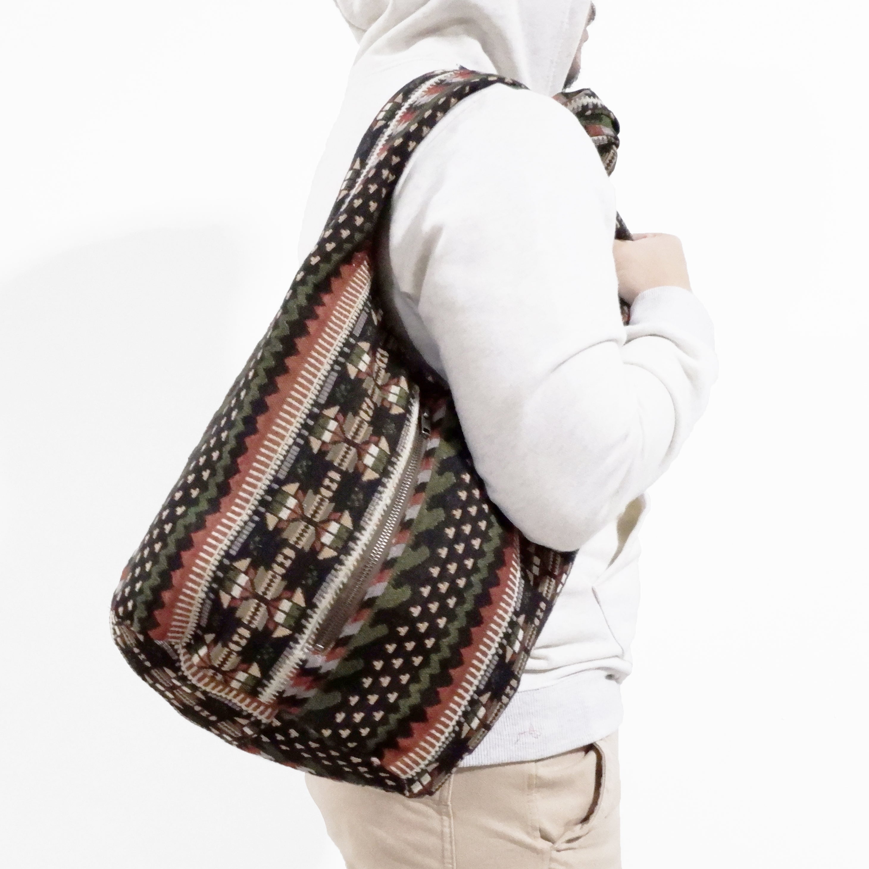 Aztec-Print Tribal Crossbody Bag: Durable, Sustainable & Fashion-Forward - hippiealley