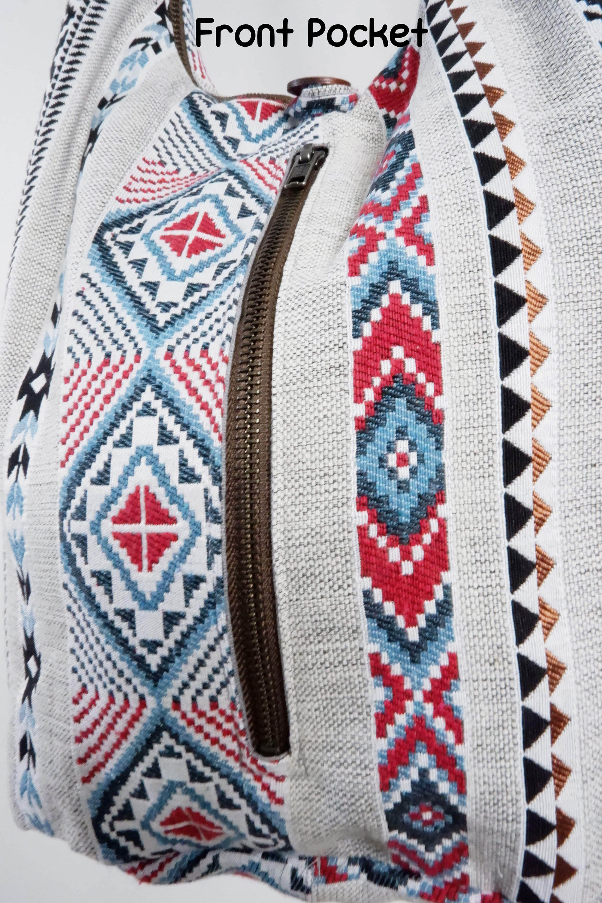 White Southwest - Hippie Crossbody Bag - hippiealley