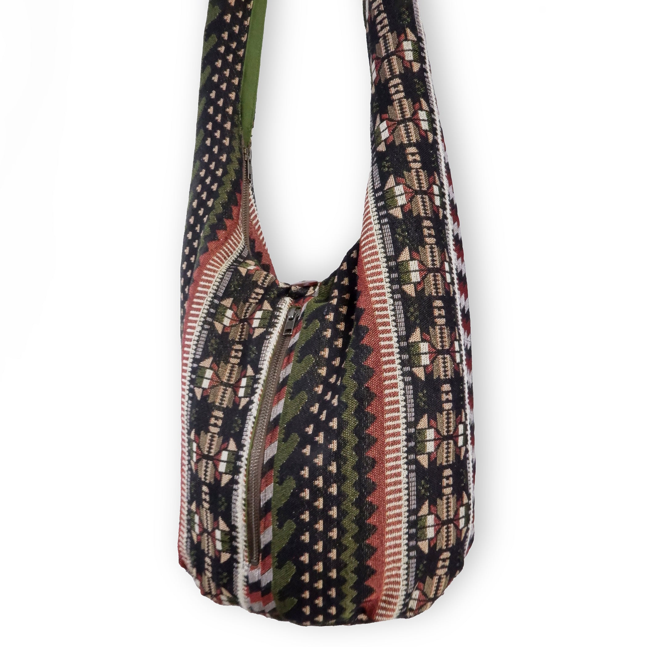 Aztec-Print Tribal Crossbody Bag: Durable, Sustainable & Fashion-Forward - hippiealley