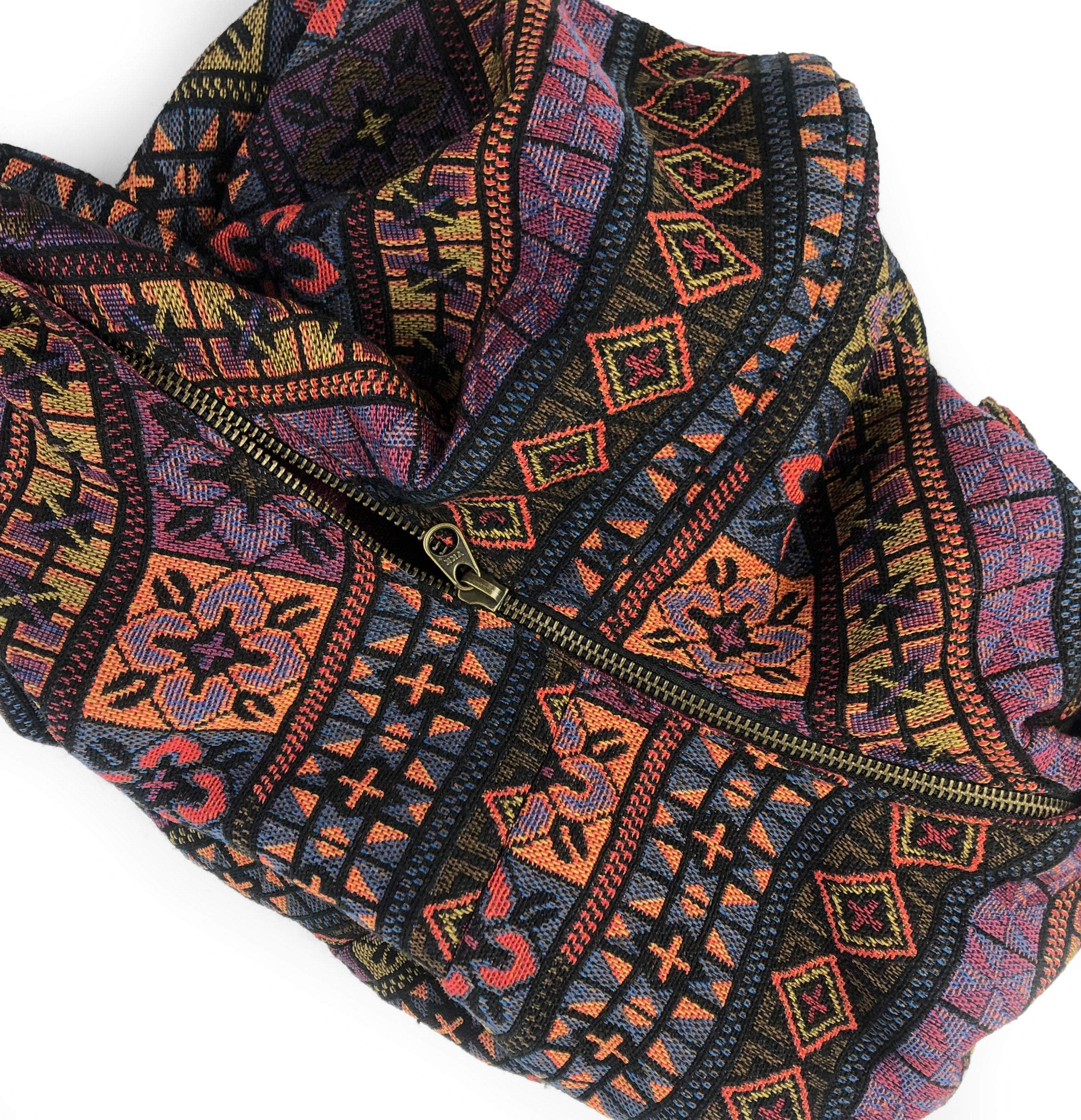 Purple Floral - Hippie Crossbody Bag - hippiealley
